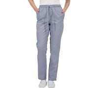 B-well ALESSI Pantaloni Infermiere con Elastico in Vita e 3 Tasche Posteriori Grigio Chiaro, L