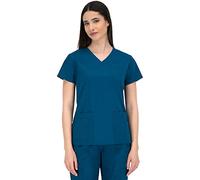 B-well Andrea Casacca Medico Donna Divisa Infermiere a Maniche Corte Sanitarie Con Scollo a V e 2 Tasche Blu 54