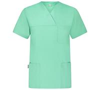 B-well ANGEL Casacca Medico Unisex Divisa Infermiere Uniformi Sanitarie Regular Fit a Manica Corta Scollo V Verde S