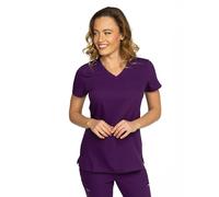 B-well Aurelia Casacca Medico Donna | Antibatterica e Antiodore | Divisa Sanitaria Infermiere Uniforme, Melanzana, L