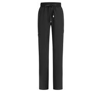 B-well Donna Pantaloni Infermiere Half-Jogger Pantaloni Sanitari Elastici Pantaloni Medici Spandex con Elastico in Vita, Nero, L