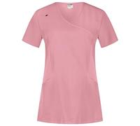 B-well Justina Kasacks - Casacca da donna per la cura degli anziani, a maniche corte, scollo a V, anti-rughe con elastico, malva, M