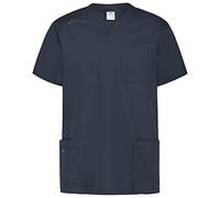 B-Well Marco Casacca Sanitaria Uomo Divisa Medico Uomo a Maniche Corte con Scollo a V, Grigio., XXXL