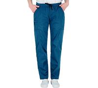 B-well Medizinische Schlupfhose Arbeitshose Dante 5 Taschen Unisex mit elastischem Bund und Gesäßtaschen Krankenhaus Uniformhose mit mittlerer Taille und Rundumgummibund Blaues Karibikblau S