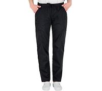 B-well Medizinische Schlupfhose Arbeitshose Dante 5 Taschen Unisex mit elastischem Bund und Gesäßtaschen Krankenhaus Uniformhose mit mittlerer Taille und Rundumgummibund Schwarz S