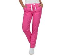 B-well Medizinische Schlupfhose Arbeitshose Dante 5 Taschen Unisex mit elastischem Bund und Gesäßtaschen Krankenhaus Uniformhose mit mittlerer Taille und Rundumgummibund Rosa 3XL