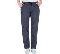 B-well Medizinische Schlupfhose Arbeitshose Dante 5 Taschen Unisex mit elastischem Bund und Gesäßtaschen Krankenhaus Uniformhose mit mittlerer Taille und Rundumgummibund Grau S