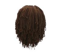 B Wig Beanie Cappellino da uomo hip hop realizzato a mano all'uncinetto caldo berretto invernale Gorro Halloween Natale regalo di compleanno divertente parrucca lunga durata facile da usare