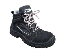 b x work Scarpe Alte da Lavoro Estive Uomo/Donna, S1P SRC, Scarponcini Antinfortunistici, Antistatici & Anti Perforazione, Nero, 42