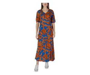b.young - Abito Lungo Blu a Fiori - - Dresses - Donna - Multicolore - S
