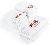 B&Z Luxury Set Asciugamani da bagno Bianco 500gr pregiato BAMBOO e Cotone, 2 teli doccia 4 asciugamani viso 2 panni bidet, SUPER assorbenti SOFFICI - telo mani ospiti palestra certificati oekotex