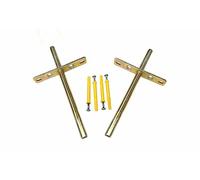 B & Z - Staffa di supporto per mensole sospese a scomparsa, invisibile/nascosta, in legno di quercia, per mensola da parete, supporto a croce (coppia) (1, 250 mm (asta posteriore 70 mm)