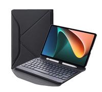 B0N5 Diamond Texture Bluetooth Keyboard Leather Case with Triangle Back Support For Xiaomi Pad 5/5 Pro