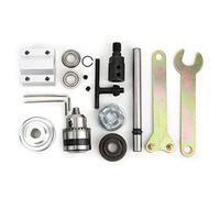 B10 Unpowered Spindle Assembly, Table Drill Accessory with Three - Jaw Chuck and M10 Shaft Sleeve, High Accuracy 0.005mm Spindle for Woodworking Cutting Grinding DIY Projects