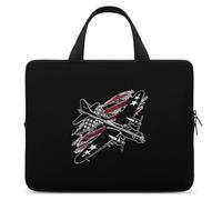 B17 Bomber WW2 aerei bandiera USA borsa per computer portatile custodia protettiva per tablet borsa valigetta con manico 17 pollici