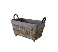 B18-DMR Cesto Portalegna in Rattan con Ruote (Medium Stube)
