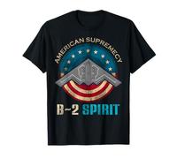 B2 Spirit Stealth Fighter American Patriotic 4 luglio Maglietta