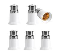 B22 a E27 Socket Converter,6 PCS Socket Adapter,Adattatore Portalampada,Base Lampada Convertitore,Convertitore Presa da B22 a E27,Bianco