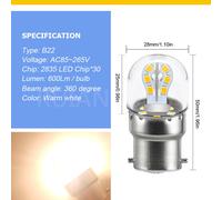 B22 LED Lampadario Lampadario Gamma Luce Hood Luce 12-80V 85-265V Bianco Caldo