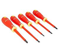 B220.005 Set: cacciavite isolato Phillips, piatto BahcoFit 5 pz. BAHCO