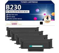 B230 Cartucce Toner Nero ad alta Capacità Compatibili con Chip 009R04400 per Xerox B230 B225 B235 Stampanti, 1500/3000/6000 Pagine (senza Chip),4*Black-6000 pages