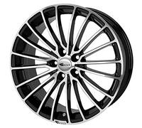B24 Brock 7,5 x 16 5 X 100 ET 35 girobulloni Hub centraggio 63,4 580070224, Nero front-polished