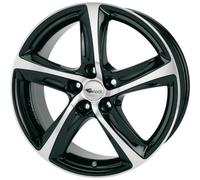 B25 Brock 7,5 x 17 et 38 girobulloni 5 x 110 Hub centraggio 65,1 580070304, Nero front-polished