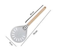 B280 BEST SOLUTIONS Palino Palettino Pizza Forato in legno alluminio 40x18 cm n.