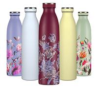 B2DO Borraccia Termica 750ml Borgogna Cosmo orientale | Bottiglia d'Acqua Acciaio Inox thermo | Bottiglia per Acqua Isolamento Sottovuoto | Doppia parete isolato Termica Bottiglia riutilizzabile