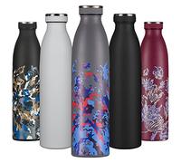 B2DO Borraccia Termica 750ml Grigio Rossa | Bottiglia d'Acqua Acciaio Inox thermo | Bottiglia per Acqua Isolamento Sottovuoto | Doppia parete isolato Termica Bottiglia riutilizzabile senza BPA