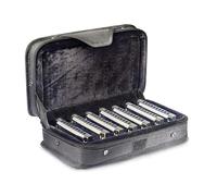 b2music - Armonica a Bocca blues con valigetta - 7 pezzi (La, SiB, Do, Re, Mi, Fa, Sol -diesis)