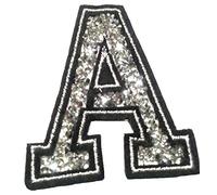 B2SEE Toppa Strass 8-10 cm a Pezzo - Alfabeto Toppe Termoadesive - 1 Pezzo