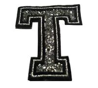B2SEE Toppa Toppe Patch Applicazioni Strass Toppe Lettere Alfabeto Toppe termoadesive Toppa Strass 8-10 cm a Pezzo (T)