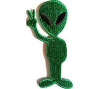 B2SEE Toppe termoadesive Toppa Patch Toppa Ricamata Ricamate Alien 8 x 4 cm