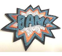 B2SEE Toppe Toppa con Paillettes Strass termoadesive Patch termoadesiva Applique Applicazioni con Paillettes Bam 10 cm