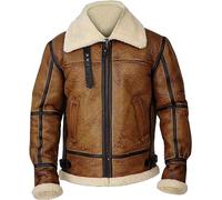 B3 - Giacca bomber raf aviatore pilota aereo Airforce seconda guerra mondiale in pelliccia di pecora, giacca in pelle di shearling