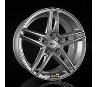 B33 Brock 8,5 x 19 et 40 girobulloni 5 x 115 Hub centraggio 70.2 580071057, Cristallo Argento Verniciato