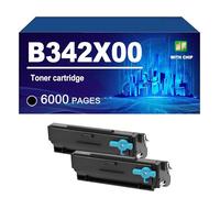 B342X00 Cartuccia Di Toner Compatibile Per Lexmark MB3442adw MB3442i B3442dw B3340dw, Toner Nero 6000 Pagine,B342X00-2 PACK