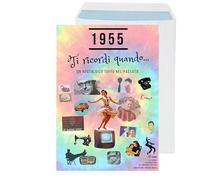 B3AL Libretto celebrativo 1955 20 pagine di ricordi e dediche - A4 con busta - idea regalo originale vintage - made in Italy - nato nel 1955