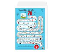 B3AL Poster 70 anni - regalo originale per compleanno o anniversario - formato A4 con busta - incorniciabile, con QR ricordo dell’anno (70)