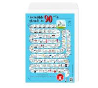 B3AL Poster 90 anni - regalo originale per compleanno o anniversario - formato A4 con busta - incorniciabile, con QR ricordo dell’anno (90)