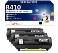 B410 Cartuccia Toner ad Altissima Capacità Compatibile con Chip per Xerox B410 VersaLink B415 Stampanti, Nitide e Chiare,Black-3 pack