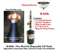 B4DK: 4″ Bruciatore Fai da Te Completo Basic 0.5kg Monouso Propano Tank Fuoco
