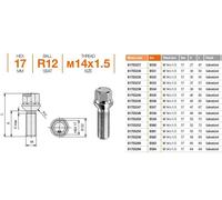 B550 20 BULLONI SFERICI X RUOTA 14x1,5x27 R12 xFORD GALAXY WGR