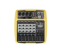 B6-MX Scheda audio portatile a 6 canali mixer audio console mixer integrato 16 DSP 48 V alimentazione phantom supporta BT (colore: dinosauro bianco Doodle4)
