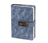 B6 - Taccuino con serratura a combinazione, diario intimo, con codice in pelle PU, taccuino segreto vintage, taccuino da viaggio, taccuino per ufficio, scuola, 190 x 133 mm