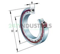 B7209C.T.P4S.UL FAG 45 x 85 x 19 mm ANGULAR CONT. BALL SINGLE ROW Cuscinetto...