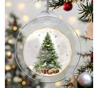 B76 - Decorazioni per albero di Natale, in cristallo, da appendere, fatte a mano, per auto e casa, idea regalo per la famiglia e gli amici