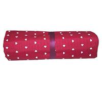 BA COLLECTION Grandfoulard - Telo copritutto - copridivano - copriletto- tendaggio col. Rosso MOD. Cuoricini 240x260 cm
