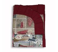 BA COLLECTION Tovaglia Antimacchia Copritavolo Cucina Rettangolare Shabby Chic 6 e 12 Posti Bordeaux x12